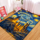 Hogwarts Castle Under Starry Night Rectangular Area Rug