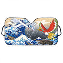 Hoho Vs Lugia Pokemon The Great Wave Custom Car Windshield Sunshades