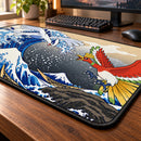Hoho Vs Lugia Pokemon The Great Wave Desk Mat
