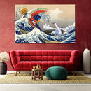 Hoho vs Lugia Pokemon The Great Wave Japan - Living Room - Canvas Wall Art - Print - Wall Decor