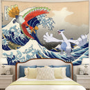 Hoho vs Lugia Pokemon The Great Wave Tapestry