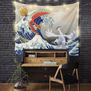Hoho vs Lugia Pokemon The Great Wave Tapestry