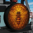 Honey Bee Stained Glass Jeep Car Spare Tire Cover