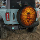 Honey Bee Stained Glass Jeep Car Spare Tire Cover