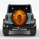 Honey Bee Stained Glass Jeep Car Spare Tire Cover