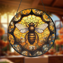 Honey Bee Stained Glass Suncatcher