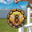 Honey Bee Stained Glass Suncatcher