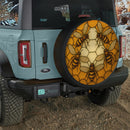 Honey Beehive Stained Glass Jeep Car Spare Tire Cover