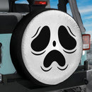 Ghostface Scream Halloween Car Spare Tire Cover With Camera Hole