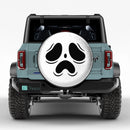 Ghostface Scream Halloween Car Spare Tire Cover With Camera Hole
