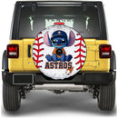 Houston Astros Car Spare Tire Cover With Camera Hole