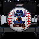 Houston Astros Car Spare Tire Cover With Camera Hole