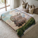 Howls Moving Castle Studio Ghibli Woven Throw Blanket