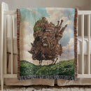 Howls Moving Castle Studio Ghibli Woven Throw Blanket