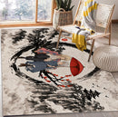 Howl x Sophie Japan Ink Style Rectangular Area Rug