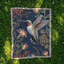 Hummingbird Lovers Bird Woven Throw Blanket