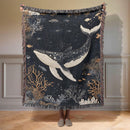 Humpback Whale Woven Throw Blanket