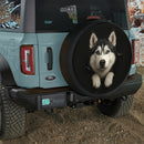 Husky Dog In A Torn Bag Jeep Car Spare Tire Cover