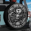 I Will Crush Your Skull Like A Clam On My Tummy Spare Tire Cover