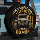 Simple Man Likes Jeeps And Boo Car Spare Tire Cover