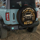 Simple Man Likes Jeeps And Boo Car Spare Tire Cover