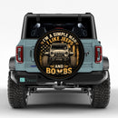 Simple Man Likes Jeeps And Boo Car Spare Tire Cover
