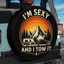 I'm Sexy And I Tow It Car Spare Tire Cover With Camera Hole