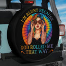 Tattooed Hippie Girl Tie-Dye Jeep Car Spare Tire Cover
