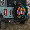 Tattooed Hippie Girl Tie-Dye Jeep Car Spare Tire Cover