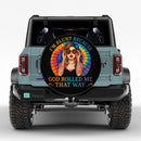 Tattooed Hippie Girl Tie-Dye Jeep Car Spare Tire Cover
