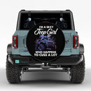 Purple I am A Sexy Jeep Girl Who Happens To Cuss A Lot Car Spare Tire Cover