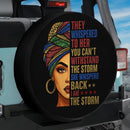 I am The Storm Black Woman Jeep Car Spare Tire Cover