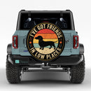 Dachshund Friends In Low Places Car Spare Tire Cover