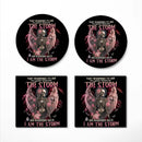 I Am The Storm Skull Ceramic Decor Coaster - Gift Idea