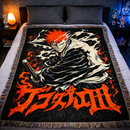 Ichigo Kurosaki Forn Bleach Woven Throw Blanket