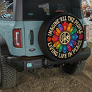 Imagine All The People Living Life In Peace Car Spare Tire Cover