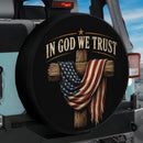 In God We Trust Cross Car Spare Tire Cover