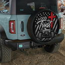 Patriotic In God We Trust Car Spare Tire Cover With Camera Hole