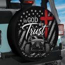 Patriotic In God We Trust Car Spare Tire Cover With Camera Hole
