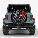 Patriotic In God We Trust Car Spare Tire Cover With Camera Hole