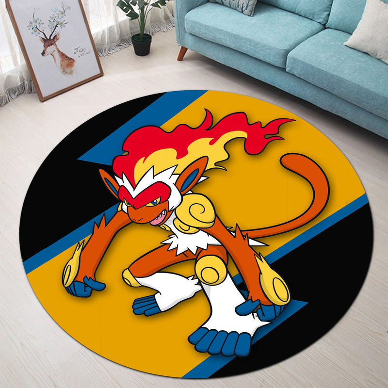 Infernape Pokemon Round Rug