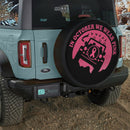 In October We Were Pink Ribbon Breast Cancer Car Spare Tire Cover