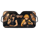 Inosuke Hashibira x Zenitsu Agatsuma Demon Slayer Car Auto Sunshades
