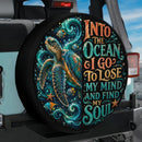 Turtle Find My Soul Car Spare Tire Cover