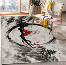 Inuyasha Japan Ink Style Rectangular Area Rug