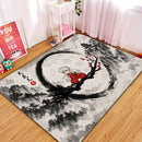 Inuyasha Japan Ink Style Rectangular Area Rug