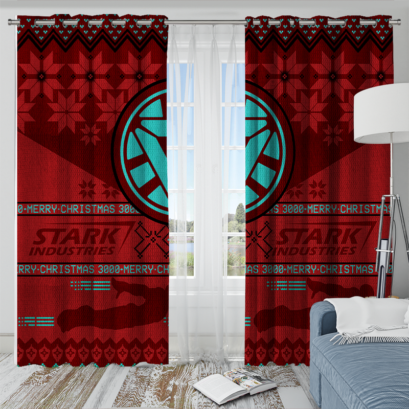 Iron Man Arc Reactor Christmas Window Curtain