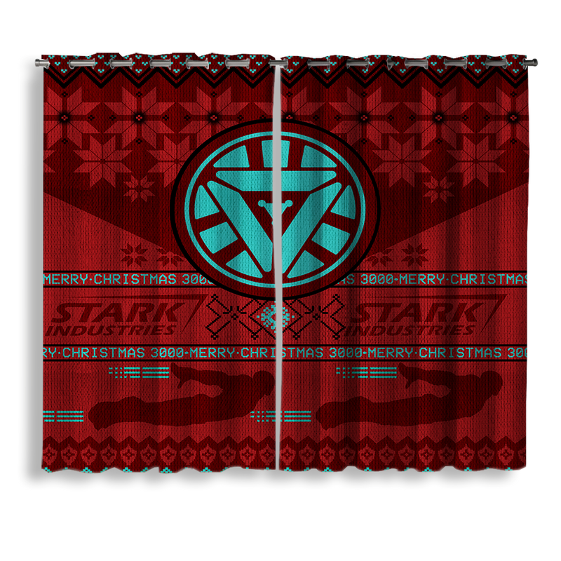 Iron Man Arc Reactor Christmas Window Curtain