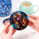 Iron Man Herro Stained Glass Decor Coaster - Gift Idea