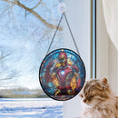 Iron Man Herro Round Stained Glass Suncatcher